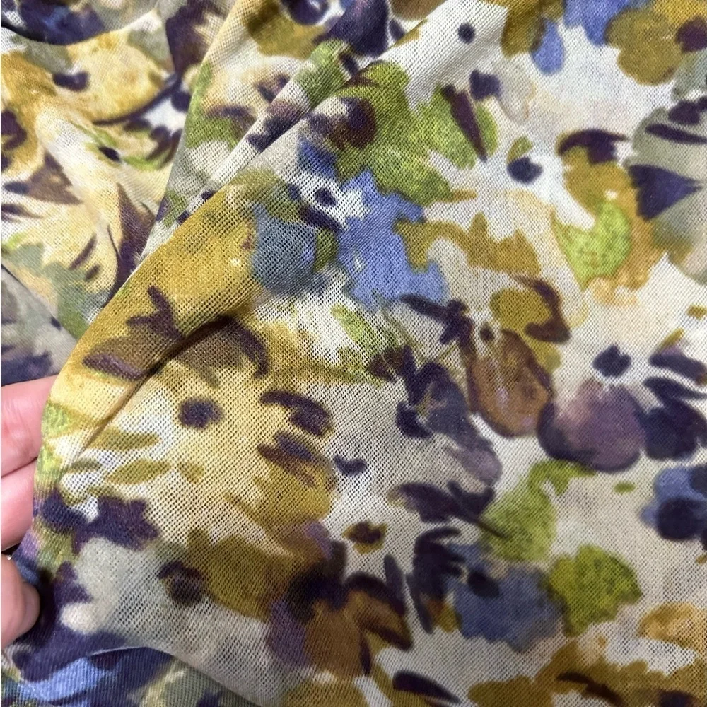 Ann Taylor LOFT Empire Floral Y2K Blouse Top Size M - Picture 9 of 9